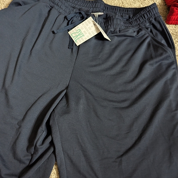 LuLaRoe Jamie French Terry Shorts Americana Collection Size 2xl Solid Blue NWT - Picture 2 of 4